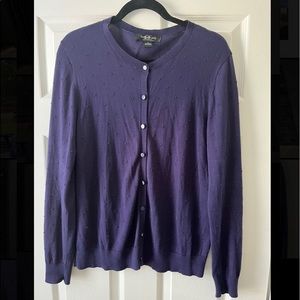 Navy polka dot cardigan